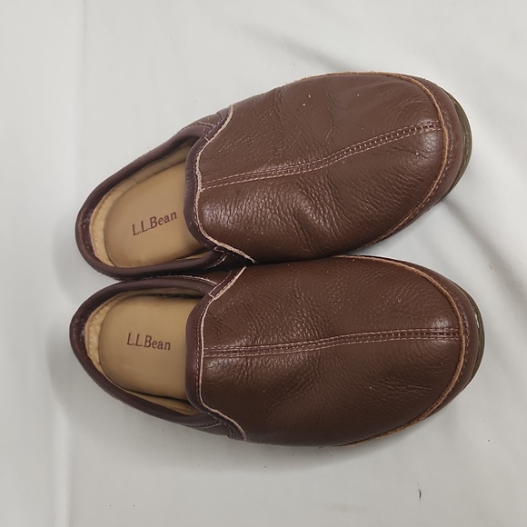L.L. Bean Other - L.L. Bean Brown Elkhide Leather Slippers size 9